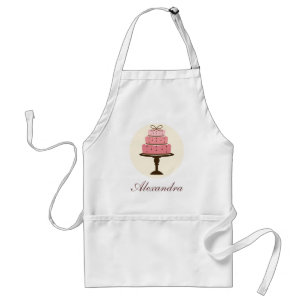 Tablier rose de cuisson de gâteau