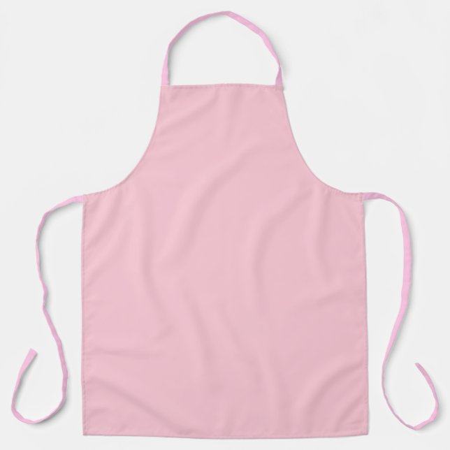 Tablier Rose de thé rose couleur unie (Recto)