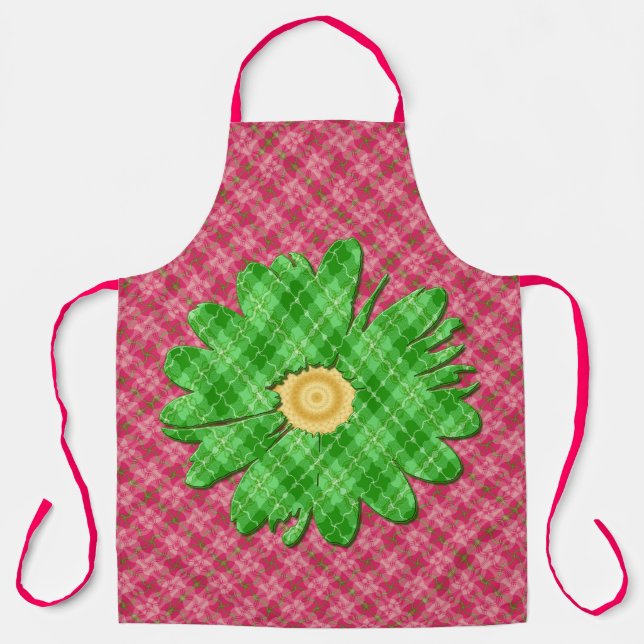 Tablier Rose et vert de printemps (Recto)