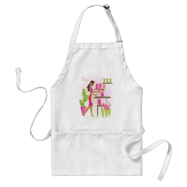 Tablier Rose fleuriste (Devant)