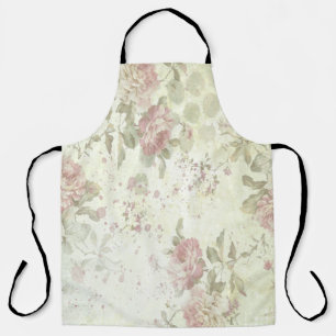 Tablier Rose Florale Rose Chic Usé