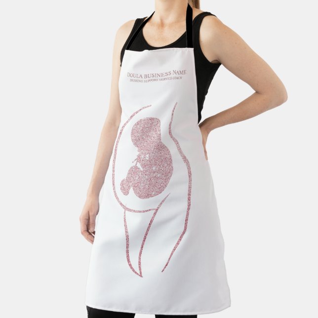 Tablier Rose Gold Doula & Coach de Naissance Postnatale (Insitu)