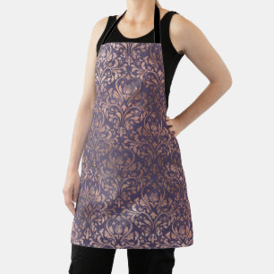 Tablier Rose Gold Glamour et Damassé Lavande