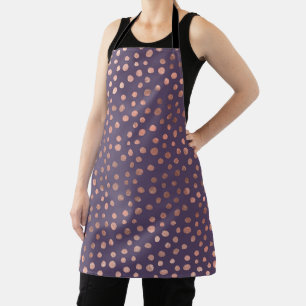 Tablier Rose Gold Glamouruseuse et points d'art lavande