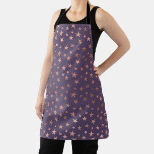 Tablier Rose Gold Glamouruseux et Étoiles Lavande