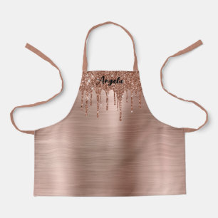 Tablier Rose Gold Pailleté Personnalisé S