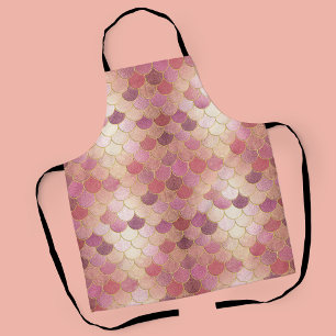 Tablier Rose Gold Shimmer Mermaid Échelle Motif