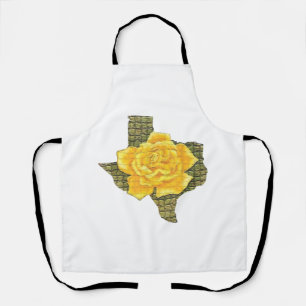Tablier Rose Jaune Du Texas Motif Flower