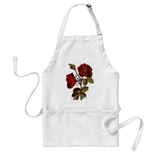 Tablier Rose rouge antique (Devant)