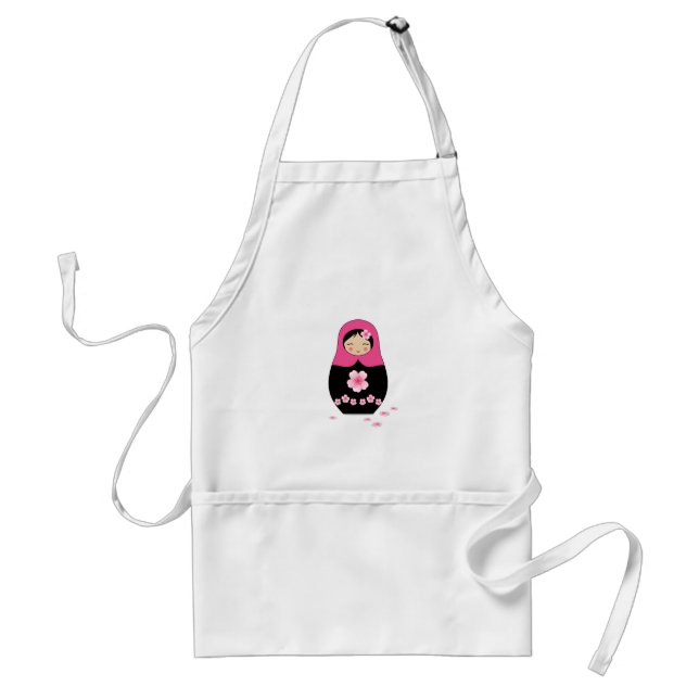 Tablier Rose russe Matryoshka Babushka de poupée (Devant)