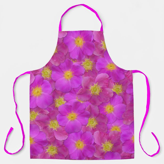 Tablier Rose sauvage Motif sans couture (Recto)