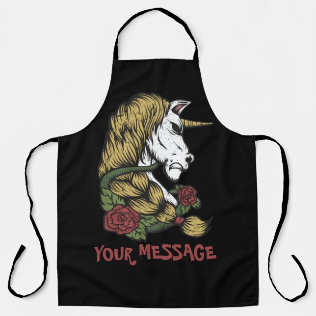 Tablier Rose Unicorn (Recto)