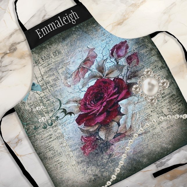 Tablier Rose victorien Ephemera (Créateur téléchargé)