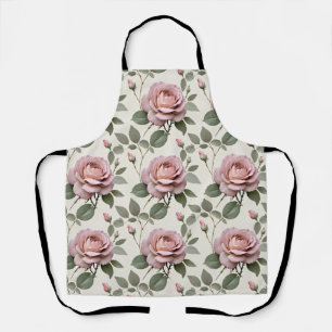 Tablier Roses anglaises classiques dans des teintes douces