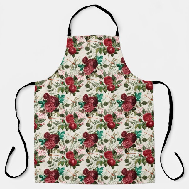 Tablier Roses et libellules (Design 14) (Recto)