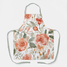 Roses orange aquarelle botanique corail floral