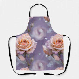 Tablier Roses pastel doux dans des tons de pêche et de ros