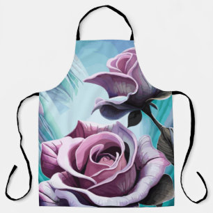 Tablier Roses radieux : Parfaitement rose et violet pétale