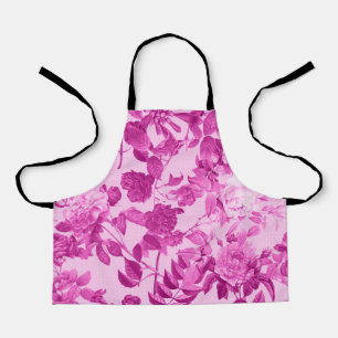 Tablier Roses roses avec Motif Feuille