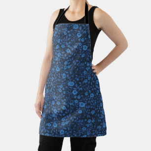 Tablier Roses sauvages en bleu