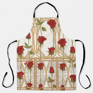 Tablier roses vintages motif sans faille, arrière - plan d