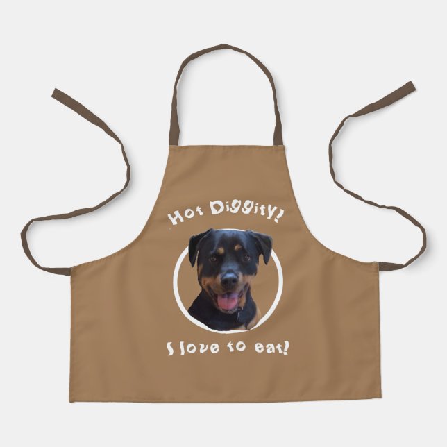 Tablier Rottweiler aimant la famille heureuse (Recto)