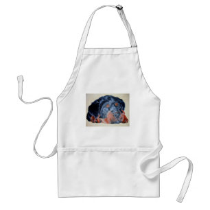 Tablier Rottweiler Chiot Artistique Portrait pour Animaux
