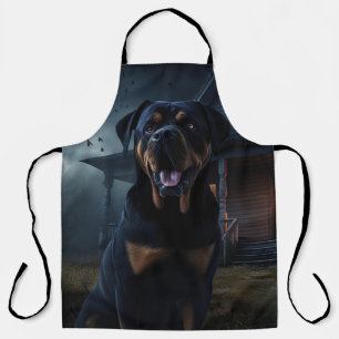 Tablier Rottweiler Halloween Effrayant 