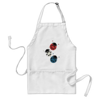 Tablier Rouge blanc et bleu Ladybugs