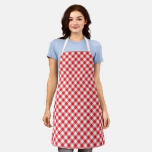 Tablier Rouge Classique Et Blanc En vichy    PlaidApron