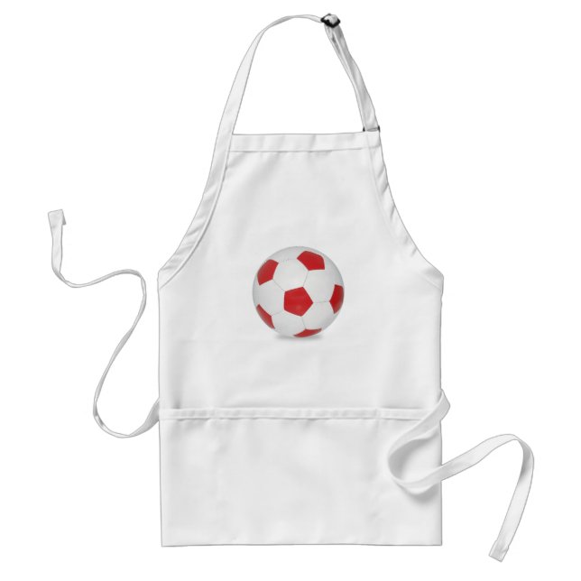 Tablier Rouge de ballon de football (Devant)
