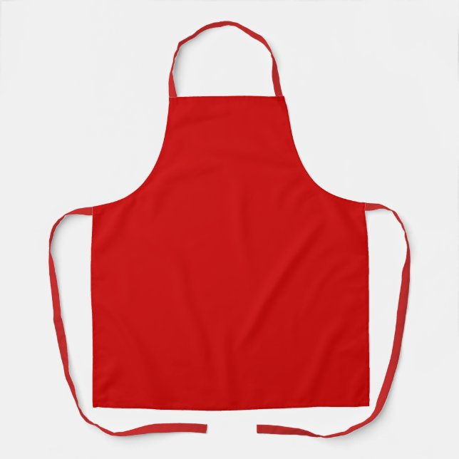 Tablier Rouge-rouge, fête rouge, couleur unie, (Recto)