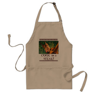 Tablier ROUGE sauvage de dobermann