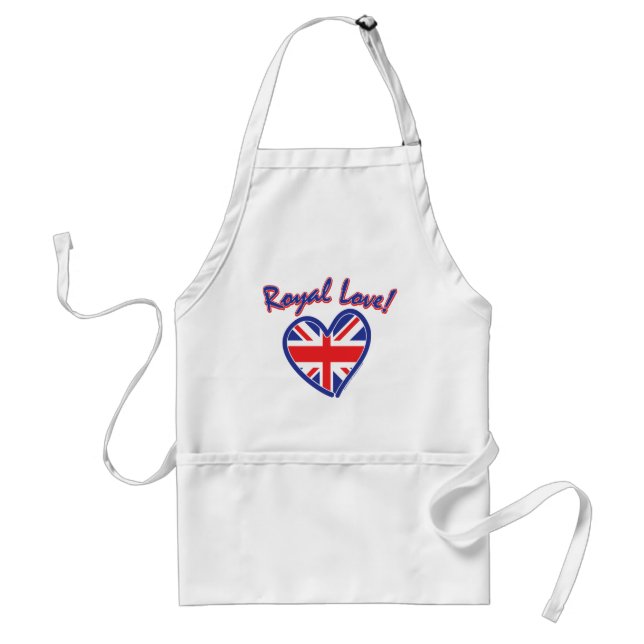 Tablier Royal Wedding, Royal Love, Union Jack Heart (Devant)