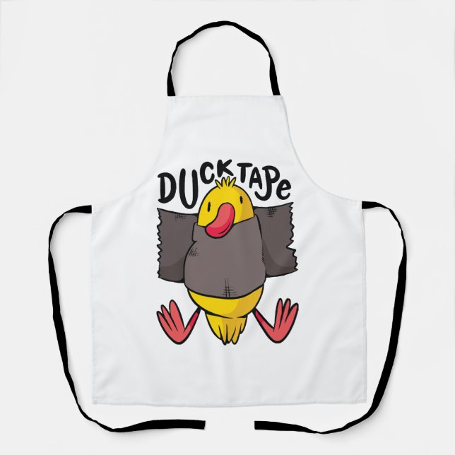 Tablier Ruban Canard Drôle (Recto)
