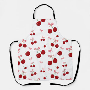 Tablier Ruban rouge de cerise motif sans couture Fruit mig