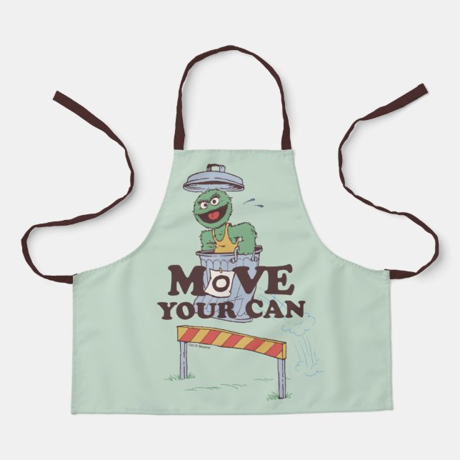 Tablier Rue Sésame | Oscar the Grouch Move Your Can (Recto)
