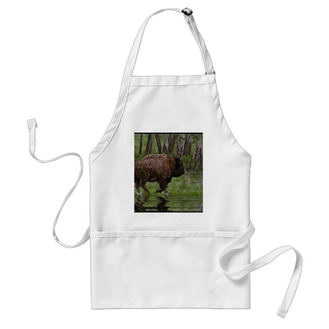 Tablier Running Buffalo & Forest, Bison-lover's Design (Devant)