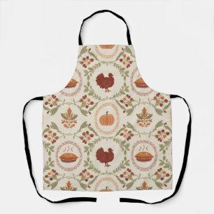 Tablier Russe Thanksgiving Harvest Motif