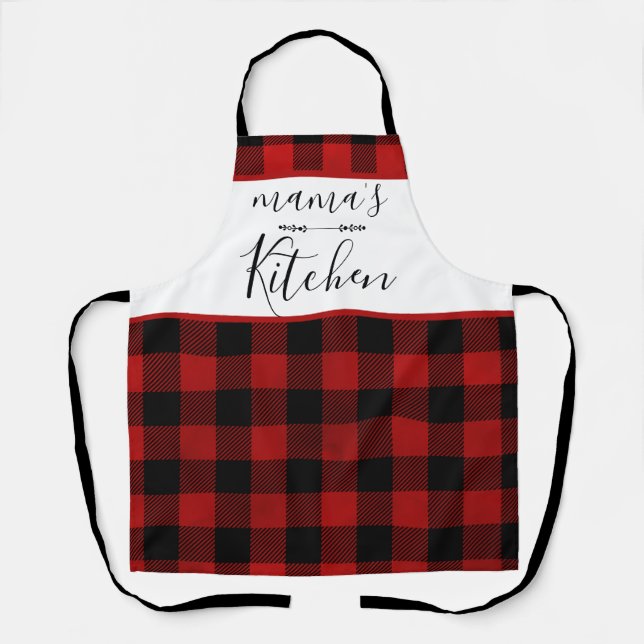 Tablier Rustic Country Buffalo Plaid Cuisine de cuisine (Recto)