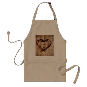 Tablier Rustic Country Twine Heart on Burlap Imprimer