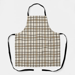 Tablier Rustique Agritourisme Beige et Brown cadeau Plaid