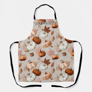 Tablier Rustique Citrouilles d'automne et feuilles d'autom