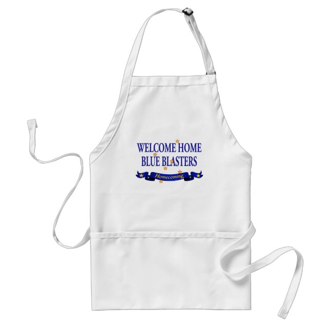 Tablier Sableuses bleues à la maison bienvenues (Devant)