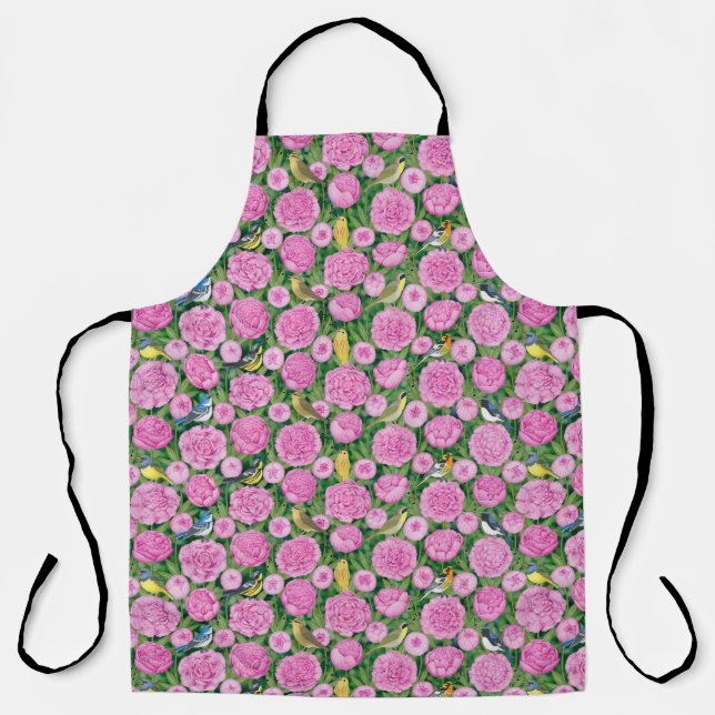 Tablier sac fourre-tout des blaireaux et des pivoines (Recto)
