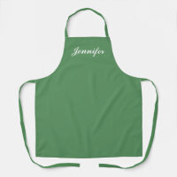 Sage Green Script Personnalisé Femme Cuisine