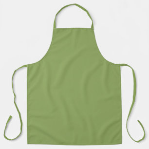 Tablier Sage vert olive couleur unie 