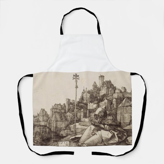 Tablier Saint Antoine lisant par Albrecht Dürer (Recto)
