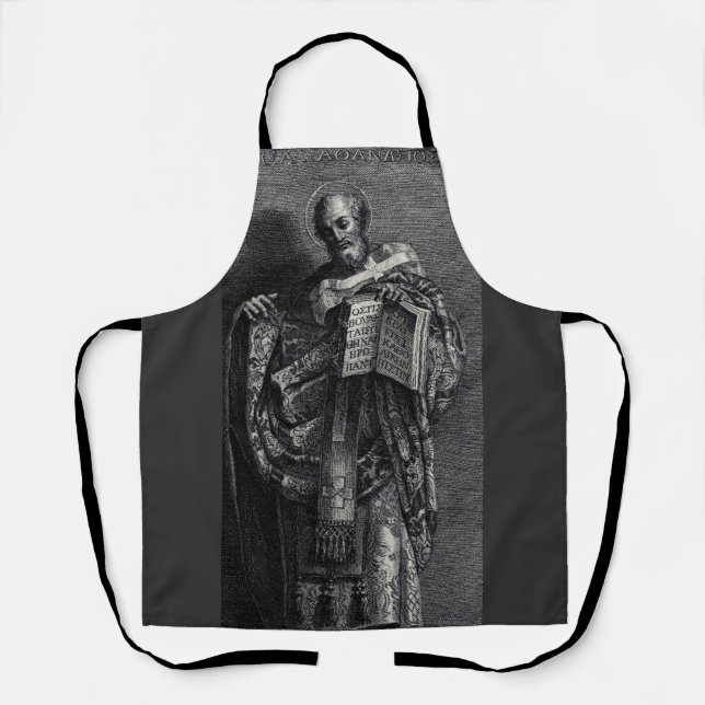 Tablier Saint Athanase d'Alexandrie Art Graphique (Recto)