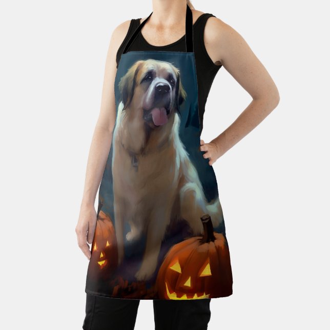 Tablier Saint-Bernard d'Halloween avec citrouilles effraya (Insitu)